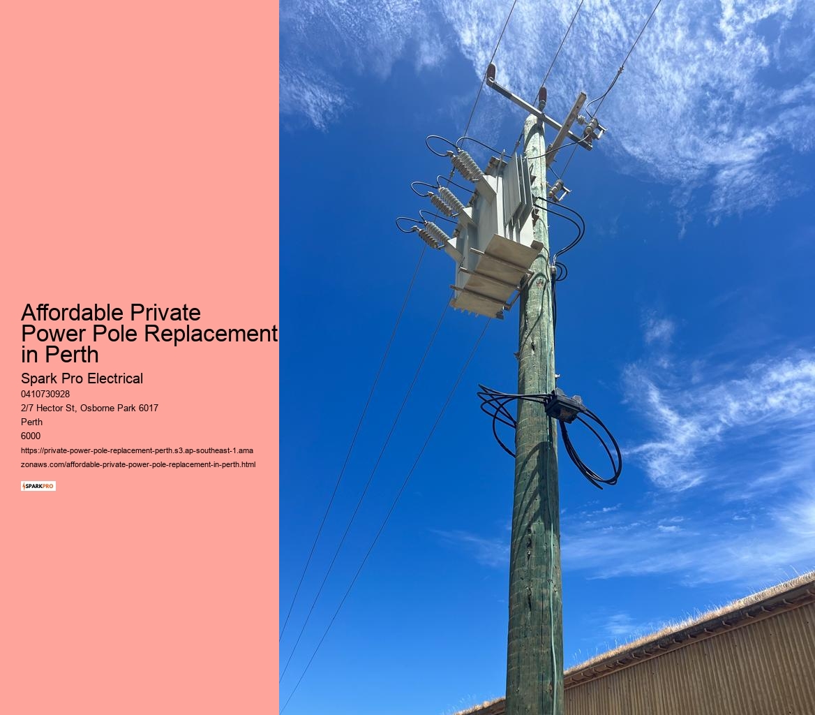 Affordable Private Power Pole Replacement in Perth